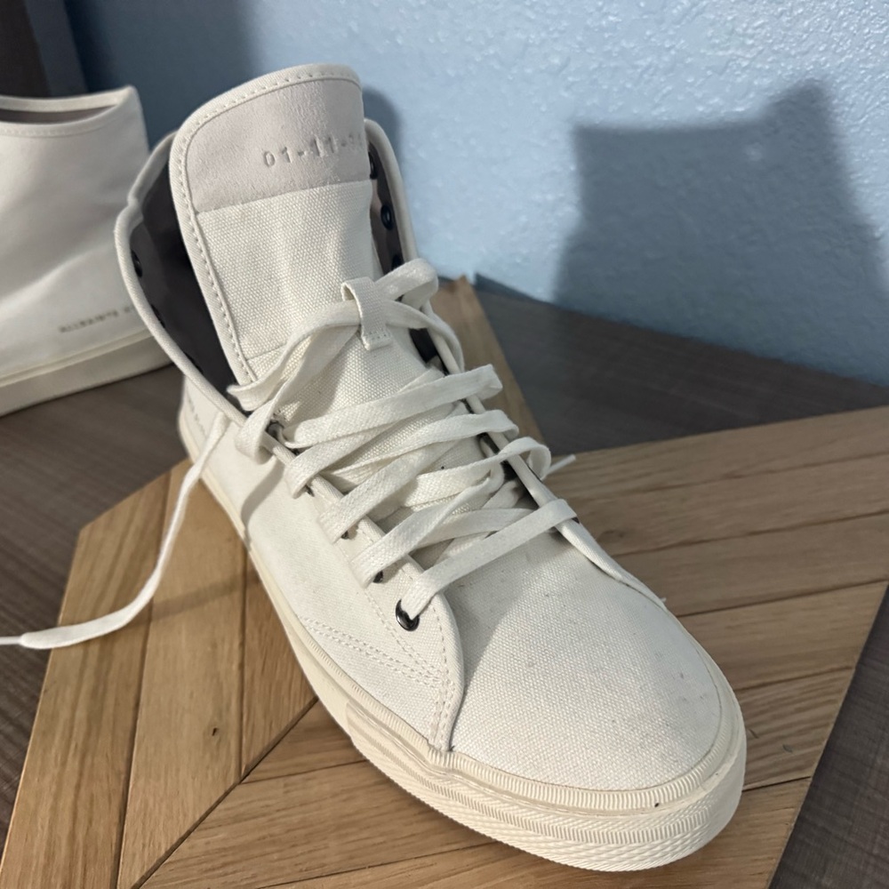 All Saints Off-White High-Top Sneakers